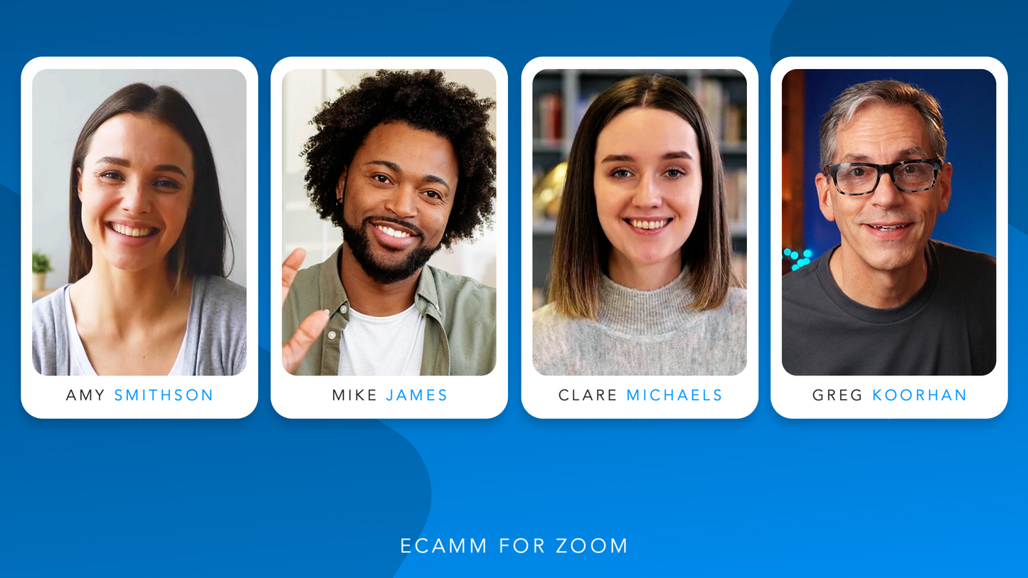 Customizable Ecamm for Zoom Profile (Borders Design) with 40 Scenes