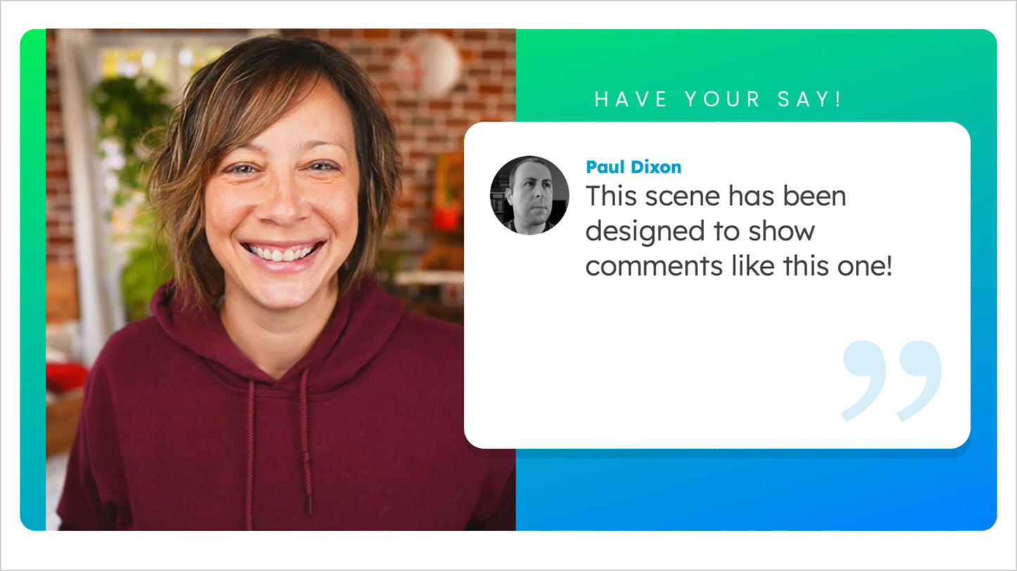 Customizable Comment / Text Scenes for Ecamm Live