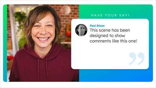 Customizable Comment / Text Scenes for Ecamm Live