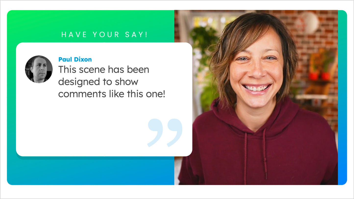 Customizable Comment / Text Scenes for Ecamm Live