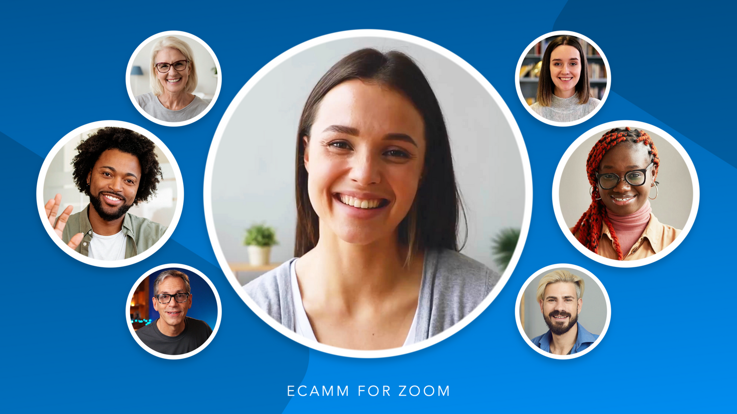 Customizable Ecamm for Zoom Profile (Borders Design) with 40 Scenes