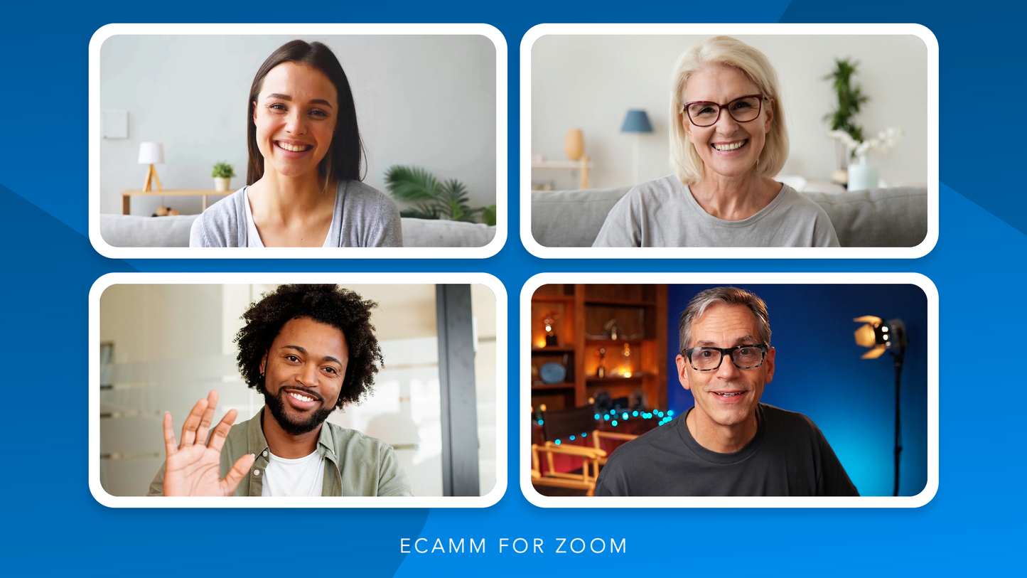 Customizable Ecamm for Zoom Profile (Borders Design) with 40 Scenes