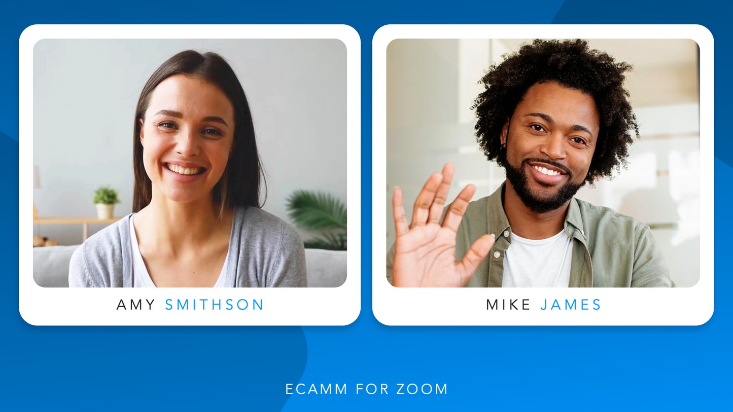 Customizable Ecamm for Zoom Profile (Borders Design) with 40 Scenes