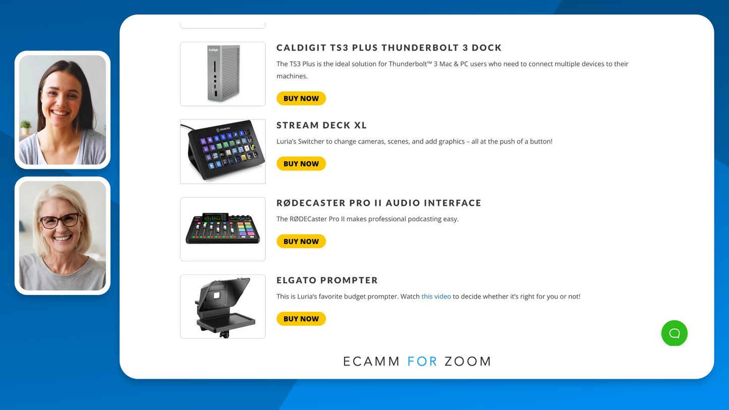 Customizable Ecamm for Zoom Profile (Borders Design) with 40 Scenes