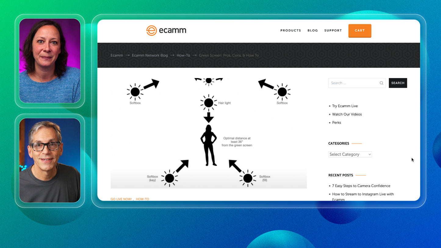 Customizable Ecamm Live Profile (Glass Design) with 20+ Scenes
