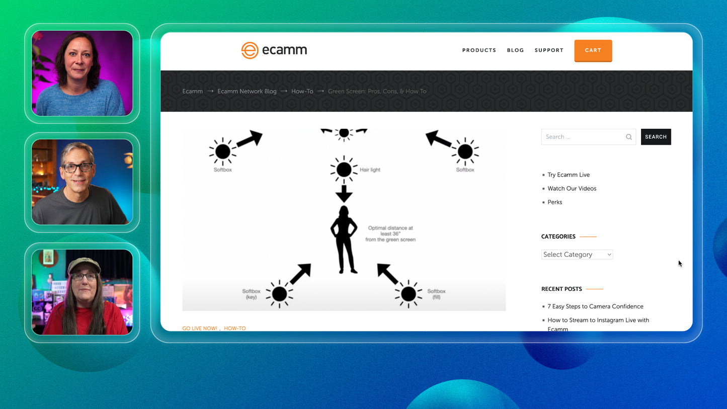 Customizable Ecamm Live Profile (Glass Design) with 20+ Scenes