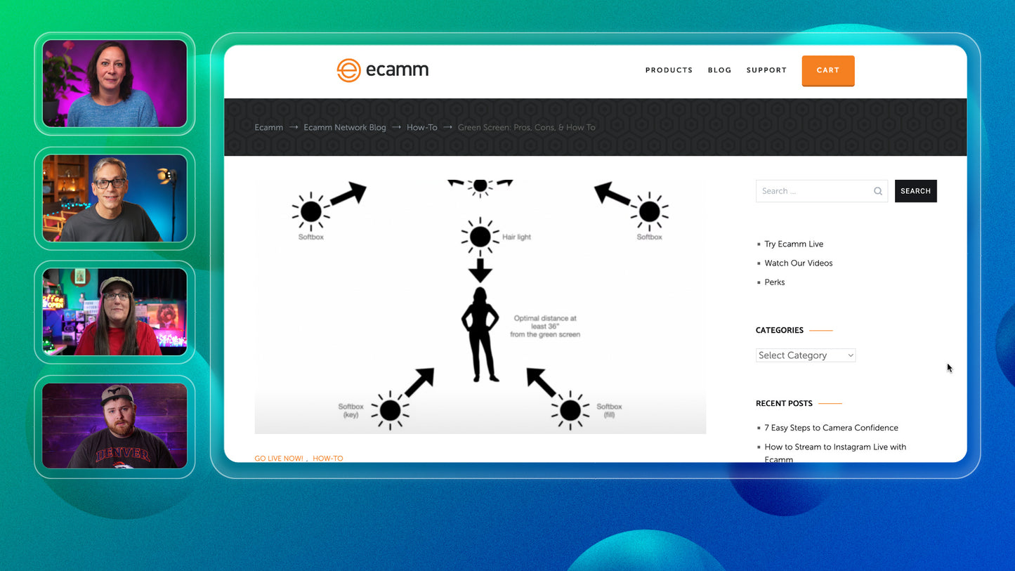 Customizable Ecamm Live Profile (Glass Design) with 20+ Scenes