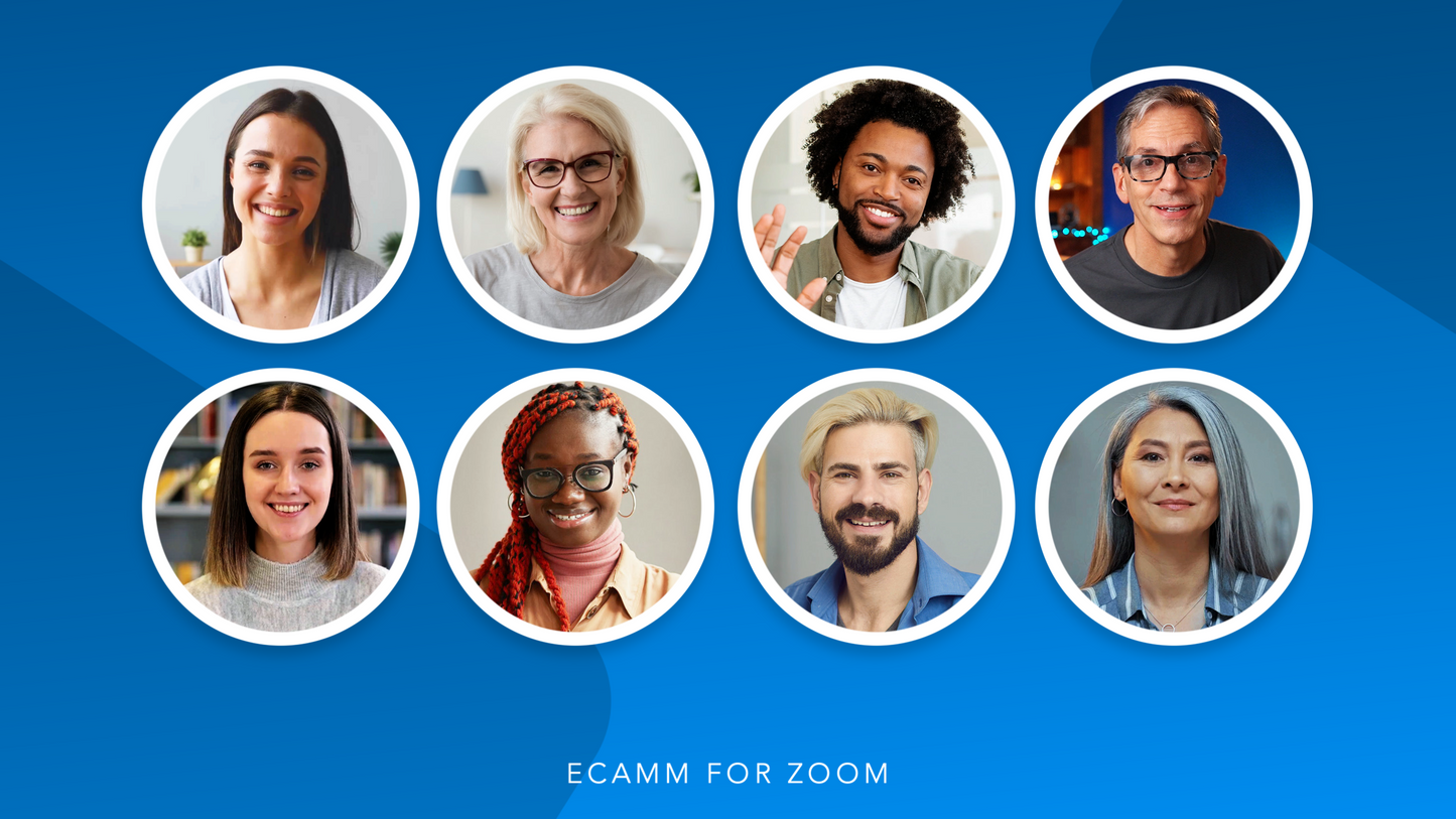 Customizable Ecamm for Zoom Profile (Borders Design) with 40 Scenes