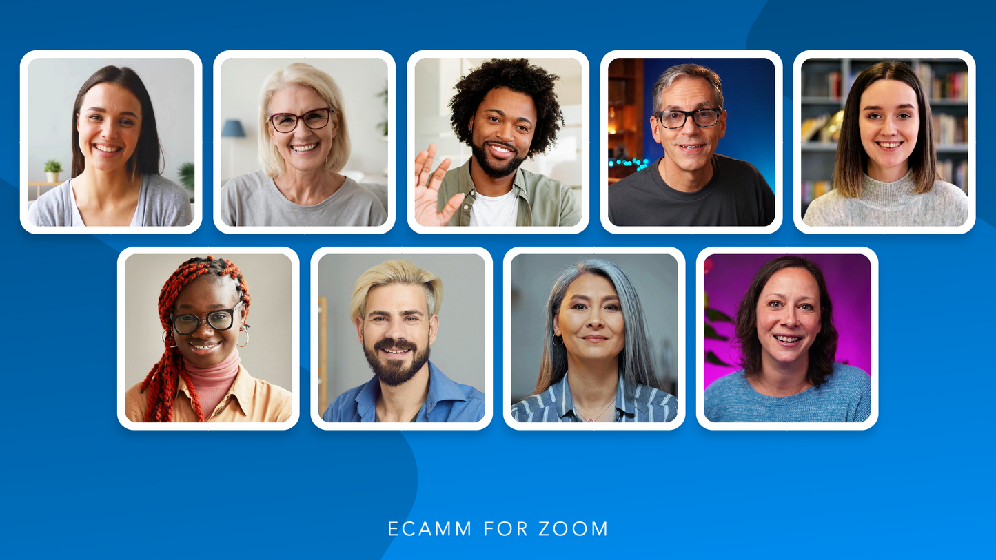 Nine Person Ecamm for Zoom Layout