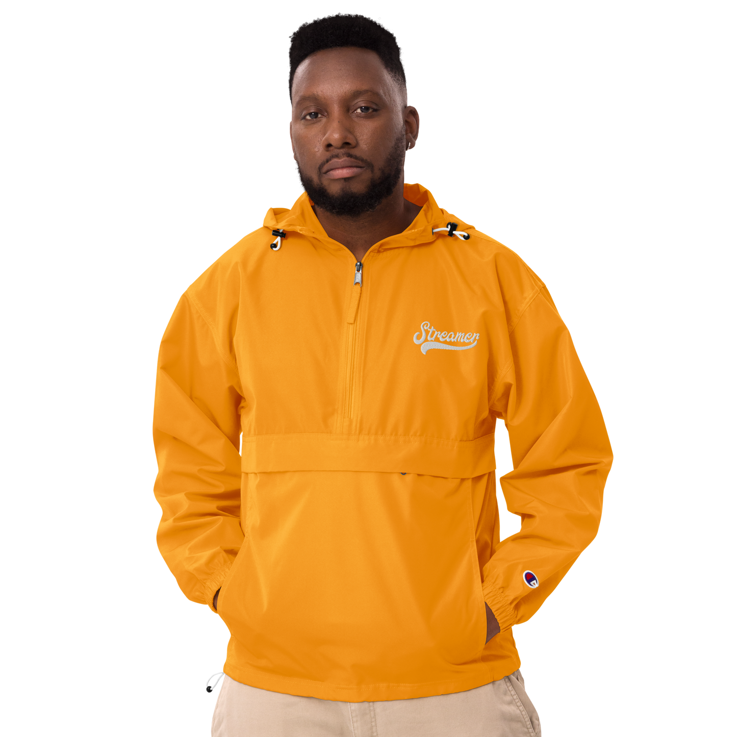Embroidered Streamer Champion Packable Jacket