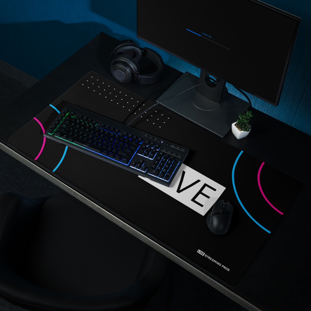 "I GO LIVE" Extra Large Gaming/Streaming Desk Pad