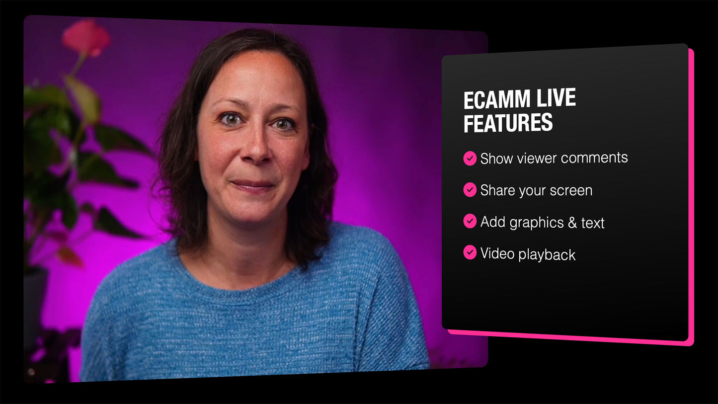 Customizable List Scenes for Ecamm Live
