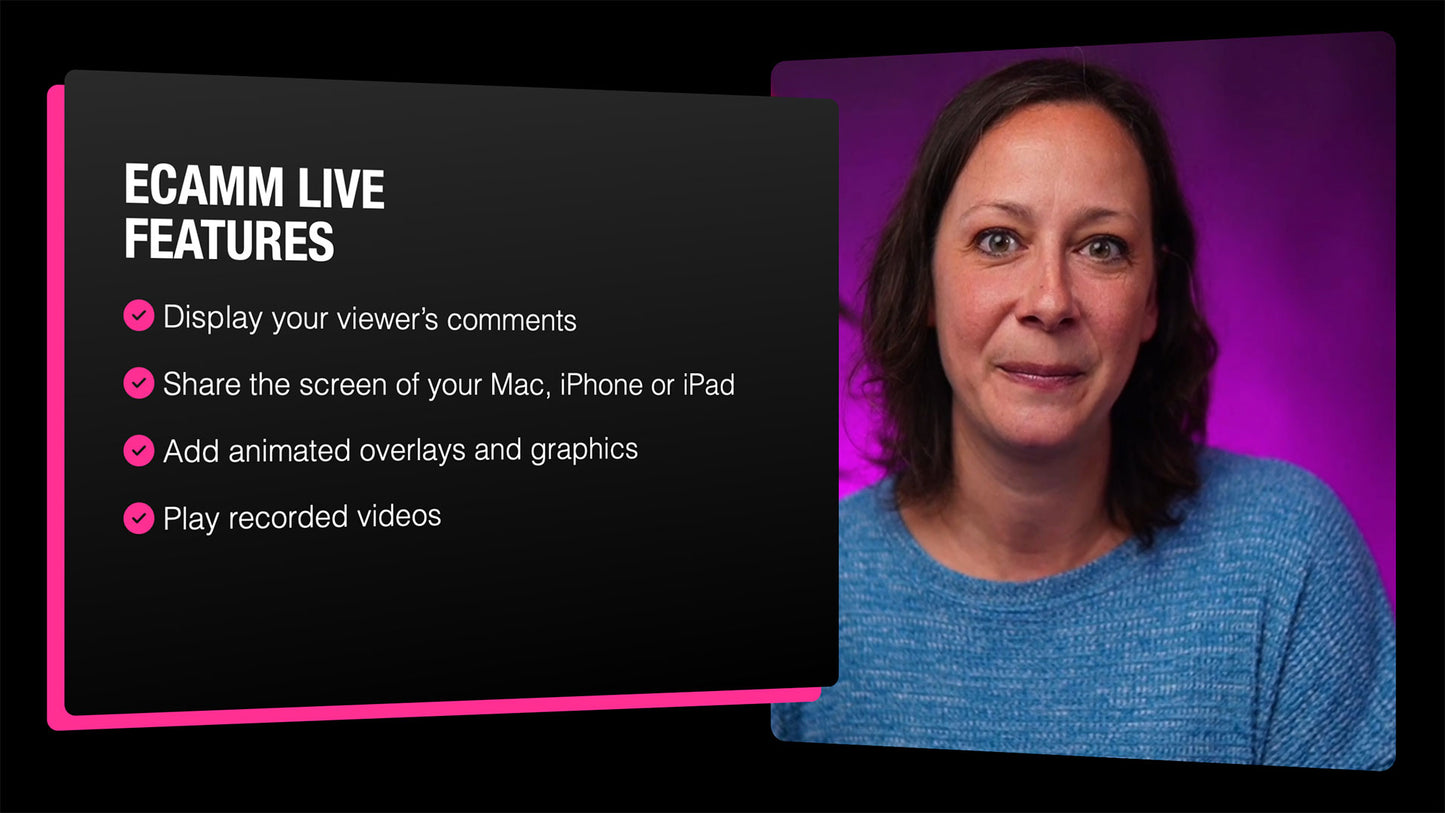 Customizable List Scenes for Ecamm Live