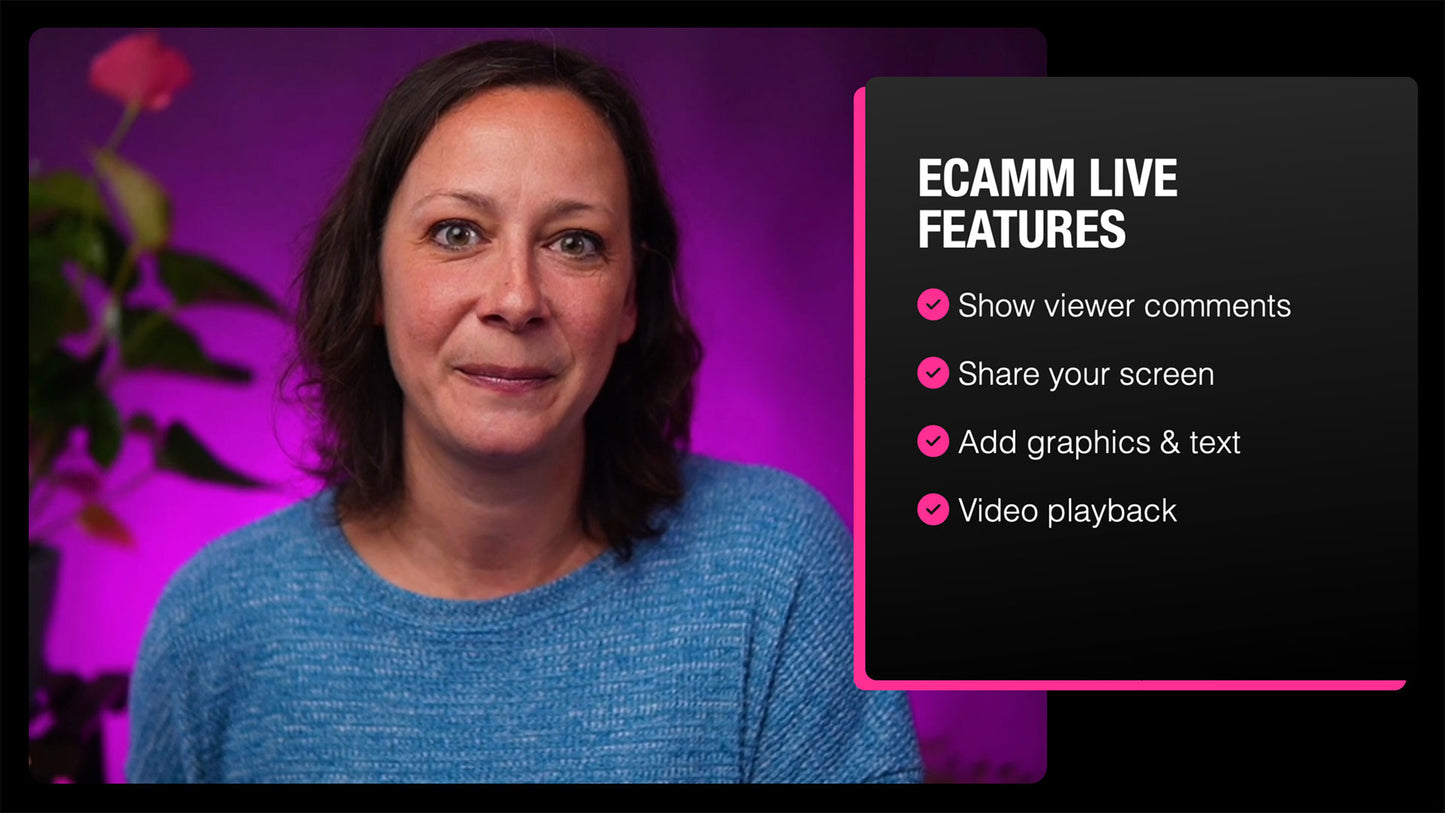 Customizable List Scenes for Ecamm Live