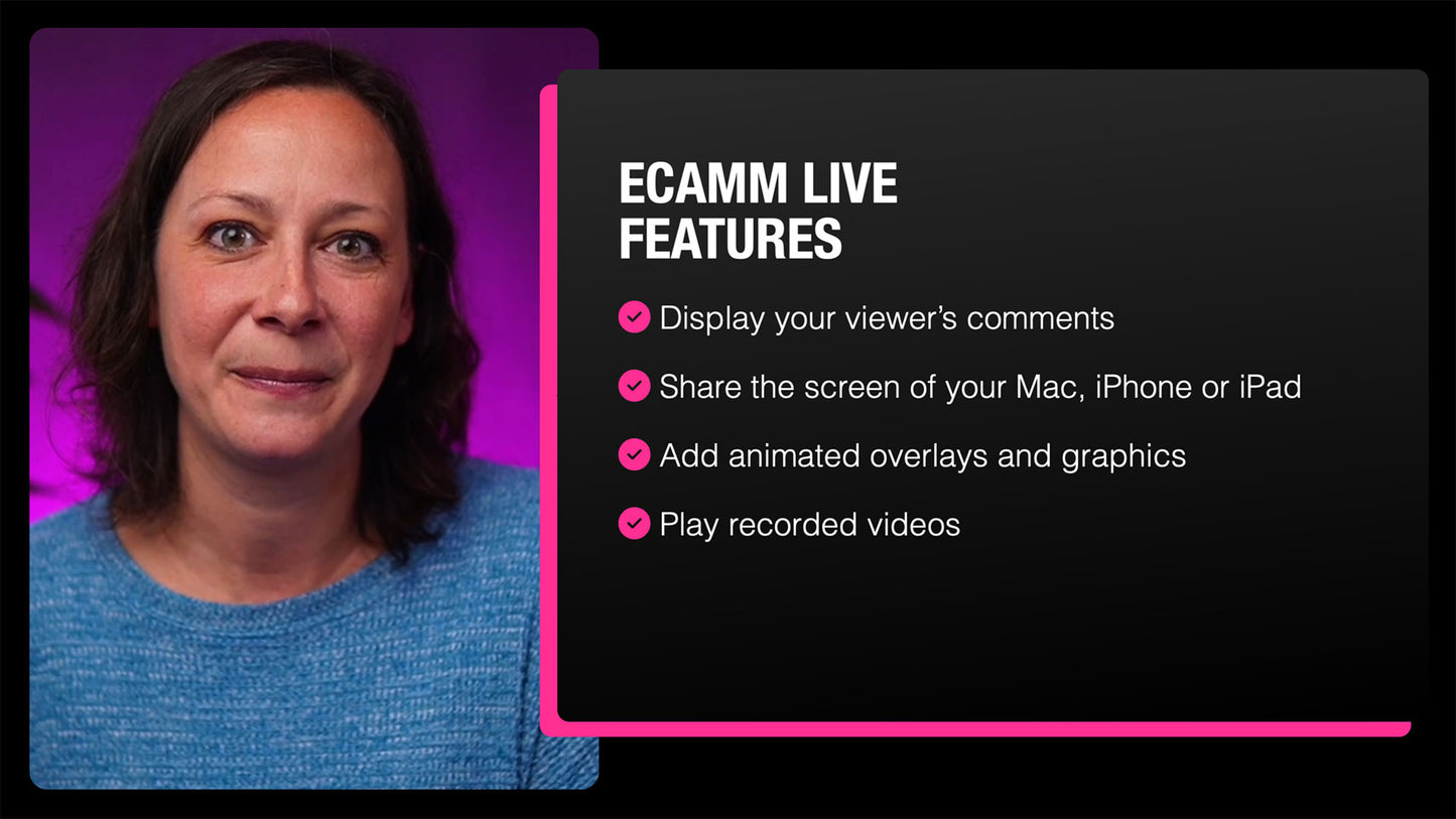 Customizable List Scenes for Ecamm Live