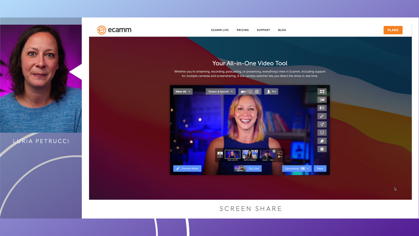 Customizable Presentation Profile for Ecamm Live with 30+ Scenes