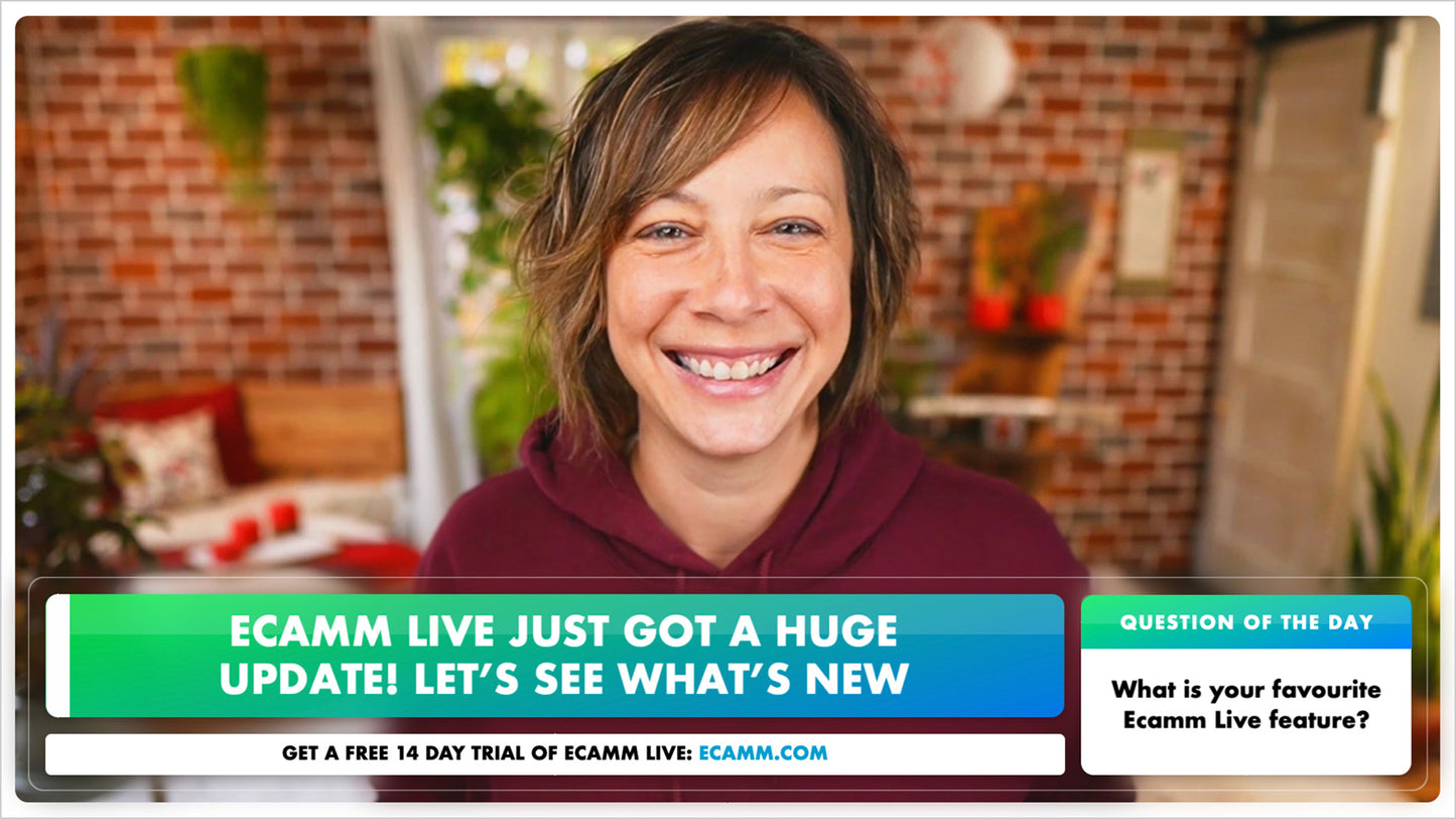 Customizable Topic Bar Scenes for Ecamm Live