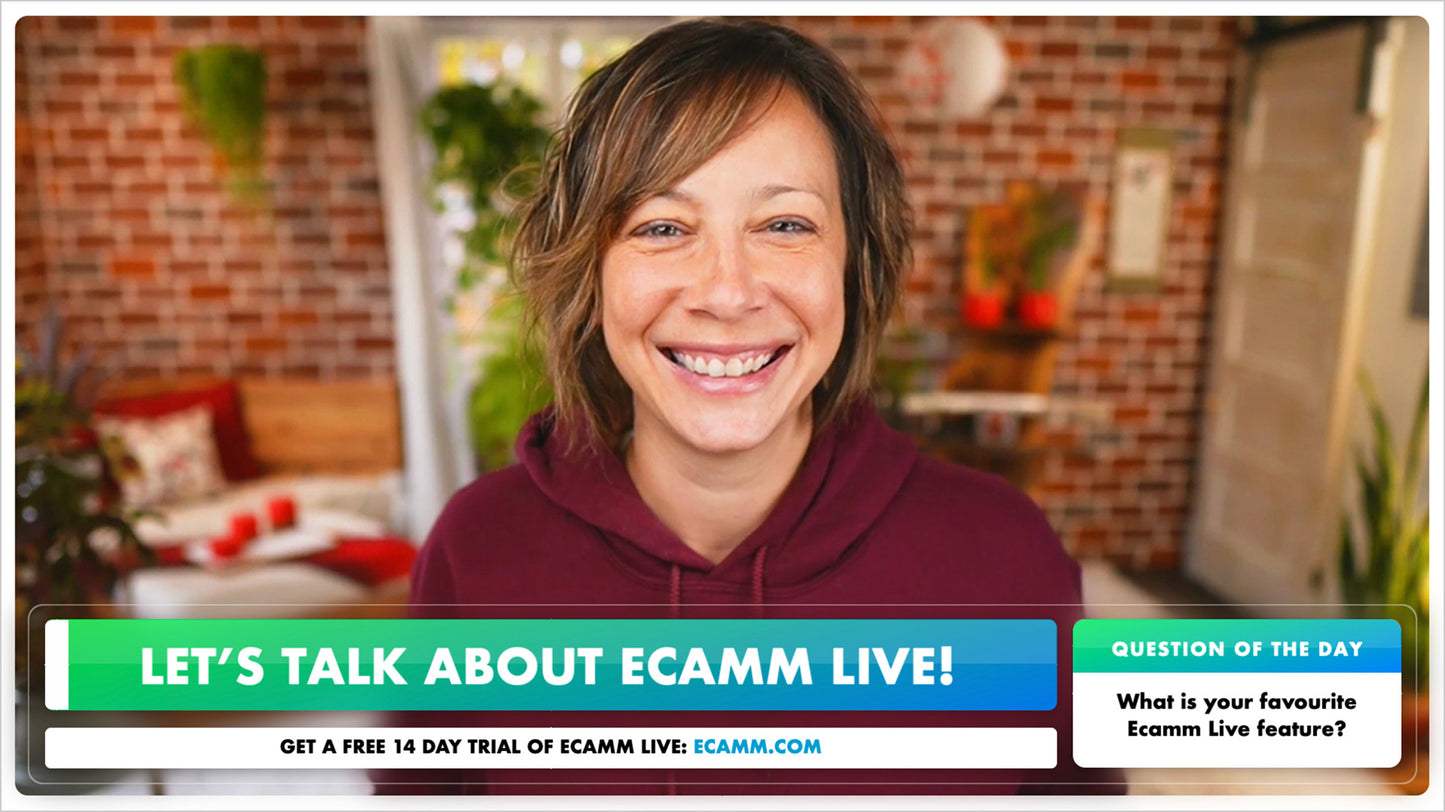 Customizable Topic Bar Scenes for Ecamm Live
