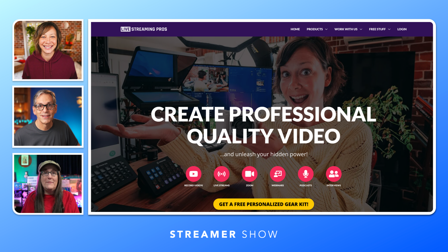 Customizable Ecamm Live Profile (Classic Curvy Design) with 20+ Scenes