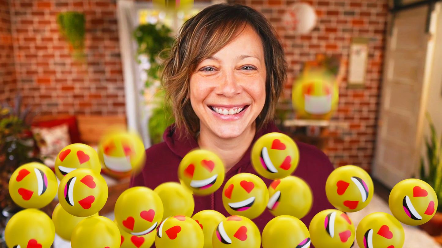 Animated 3D Emoji Drop Pack (8 overlays) for Ecamm, OBS, vMix, and Evmux