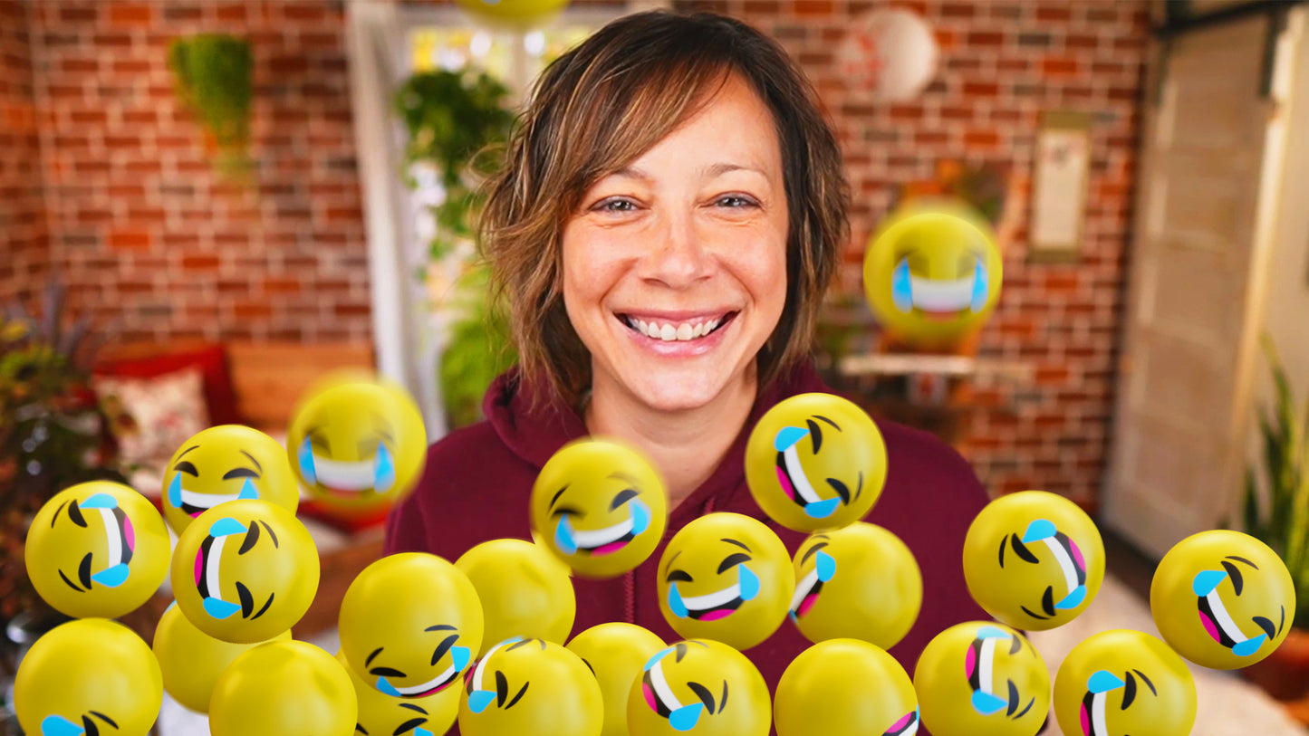 Animated 3D Emoji Drop Pack (8 overlays) for Ecamm, OBS, vMix, and Evmux