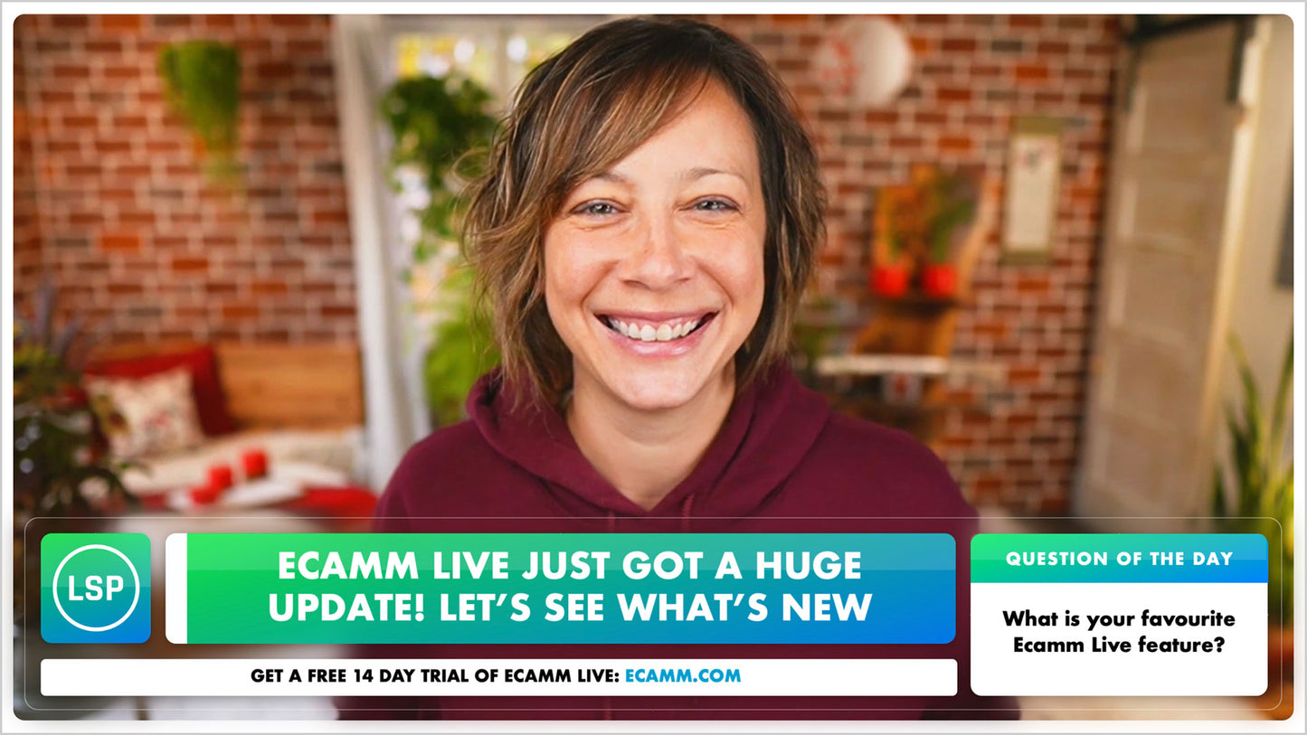 Customizable Topic Bar Scenes for Ecamm Live