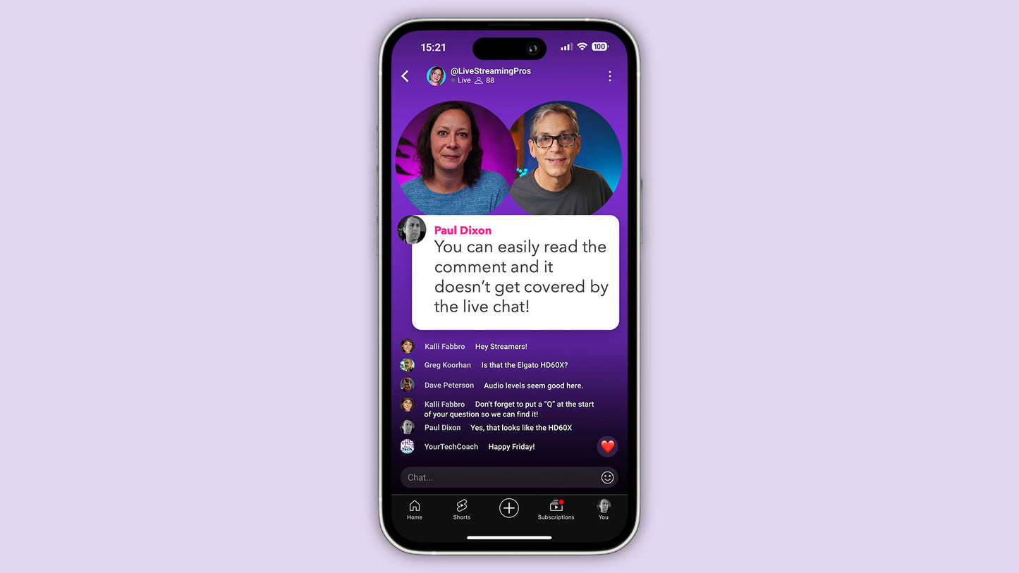 Customizable Vertical Profile for Ecamm Live with 20+ Scenes