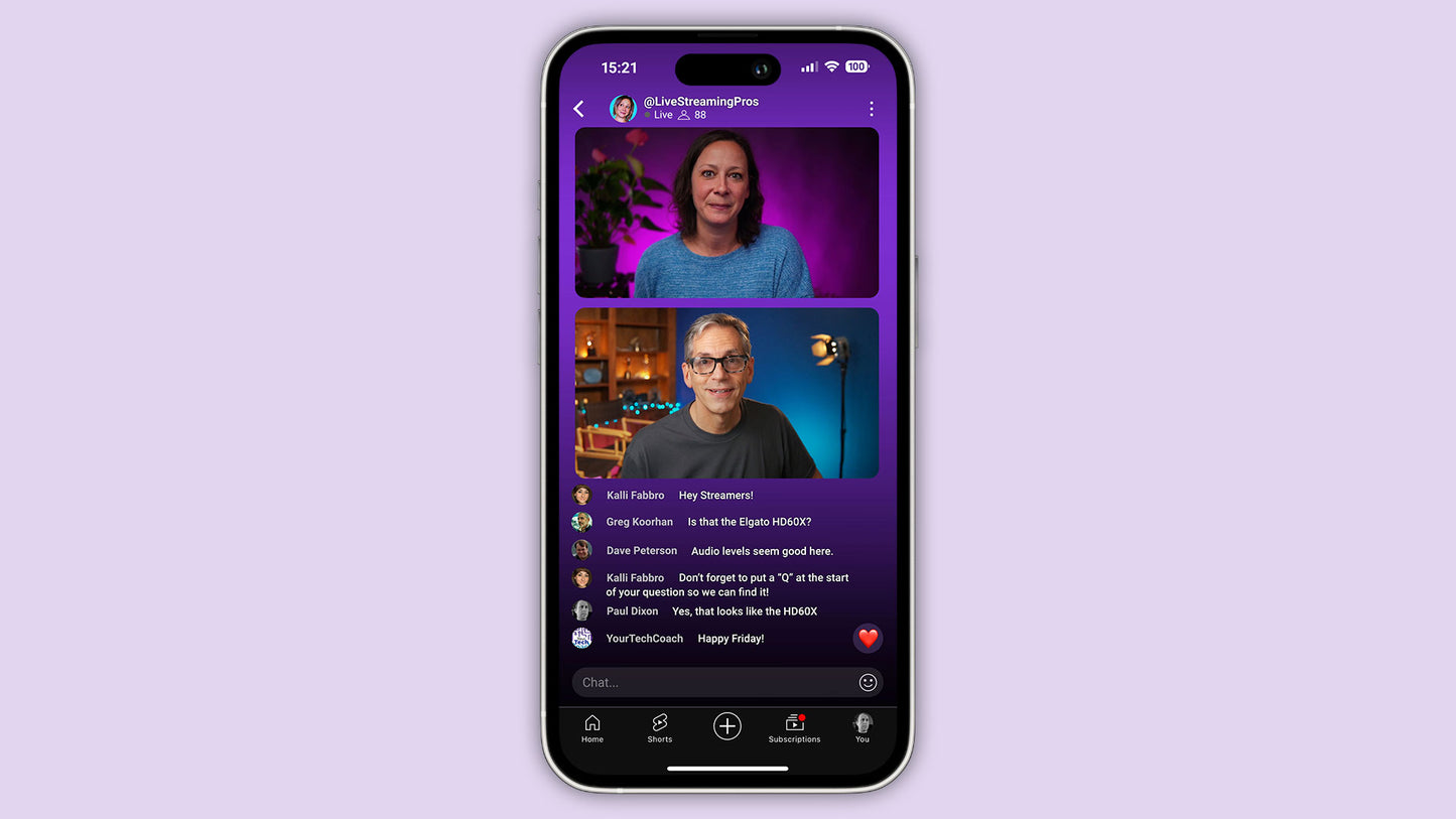 Customizable Vertical Profile for Ecamm Live with 20+ Scenes