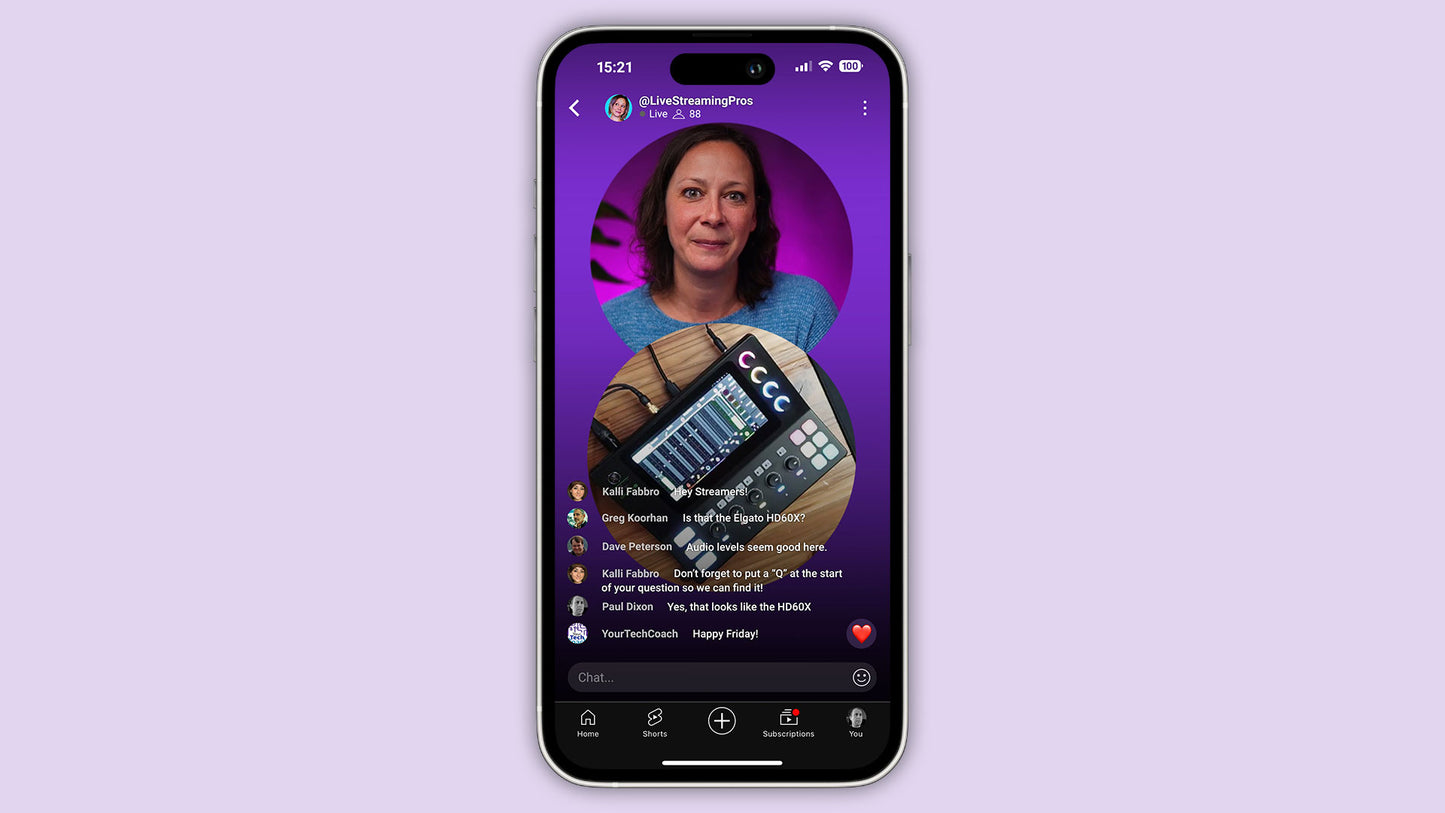 Customizable Vertical Profile for Ecamm Live with 20+ Scenes