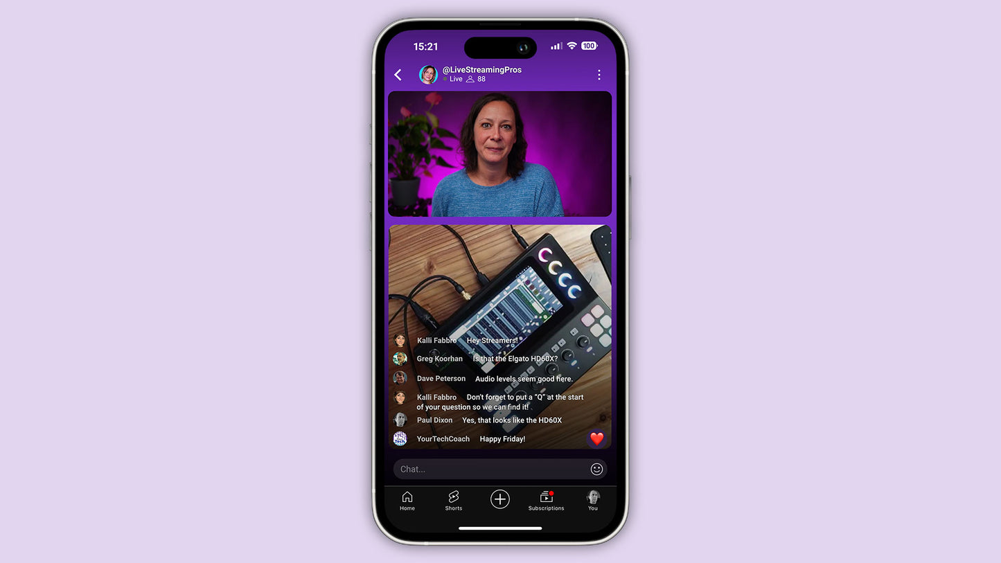 Customizable Vertical Profile for Ecamm Live with 20+ Scenes