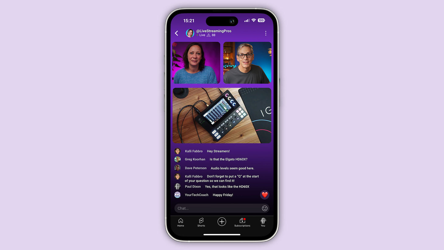 Customizable Vertical Profile for Ecamm Live with 20+ Scenes
