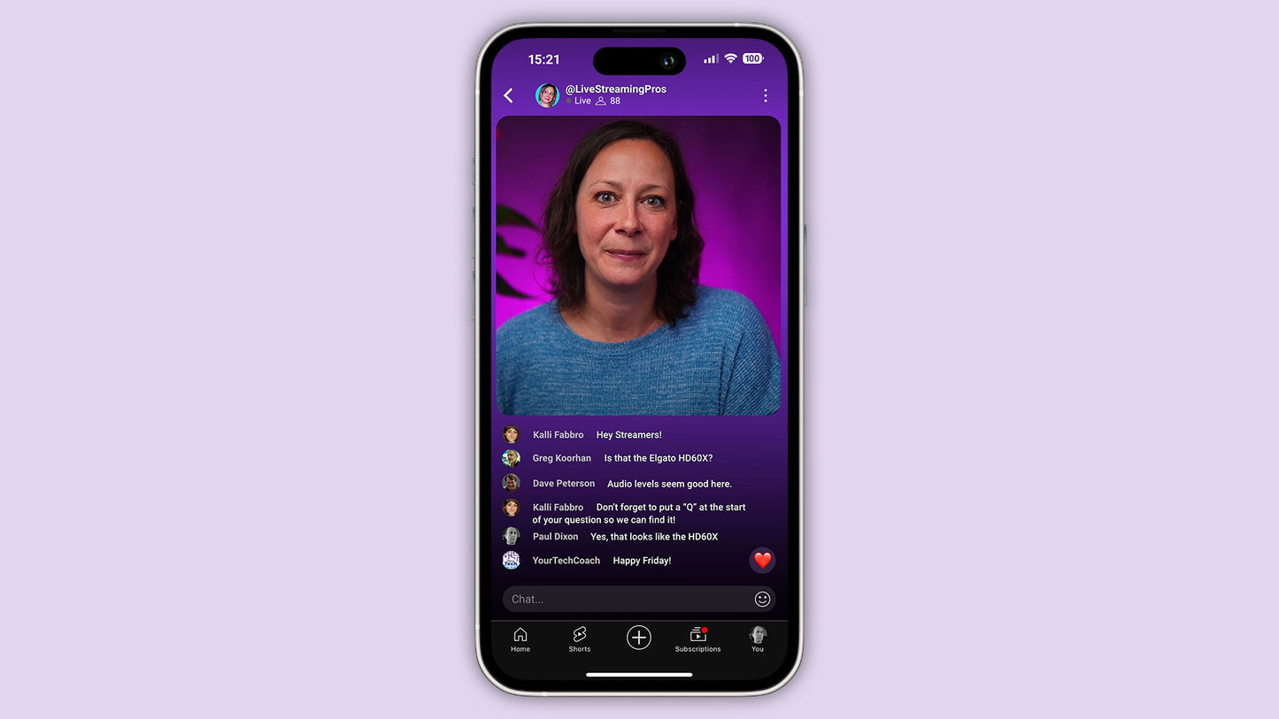 Customizable Vertical Profile for Ecamm Live with 20+ Scenes