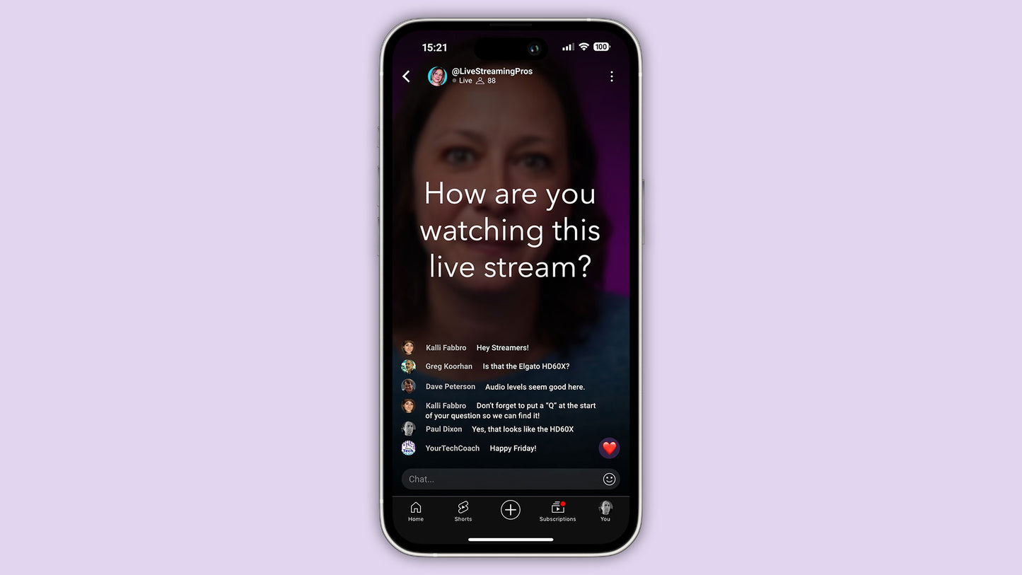 Customizable Vertical Profile for Ecamm Live with 20+ Scenes