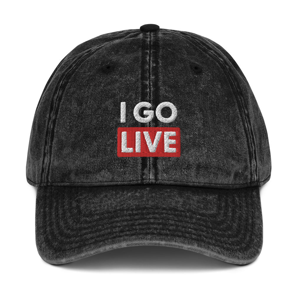 Vintage I GO LIVE Cotton Twill Cap