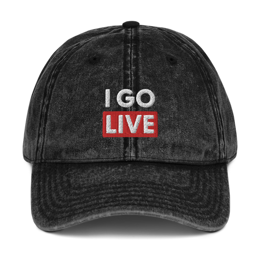 Vintage I GO LIVE Cotton Twill Cap