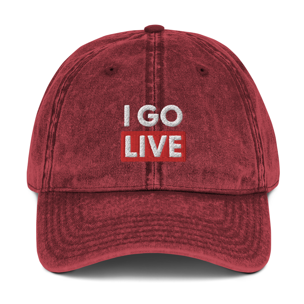 Vintage I GO LIVE Cotton Twill Cap