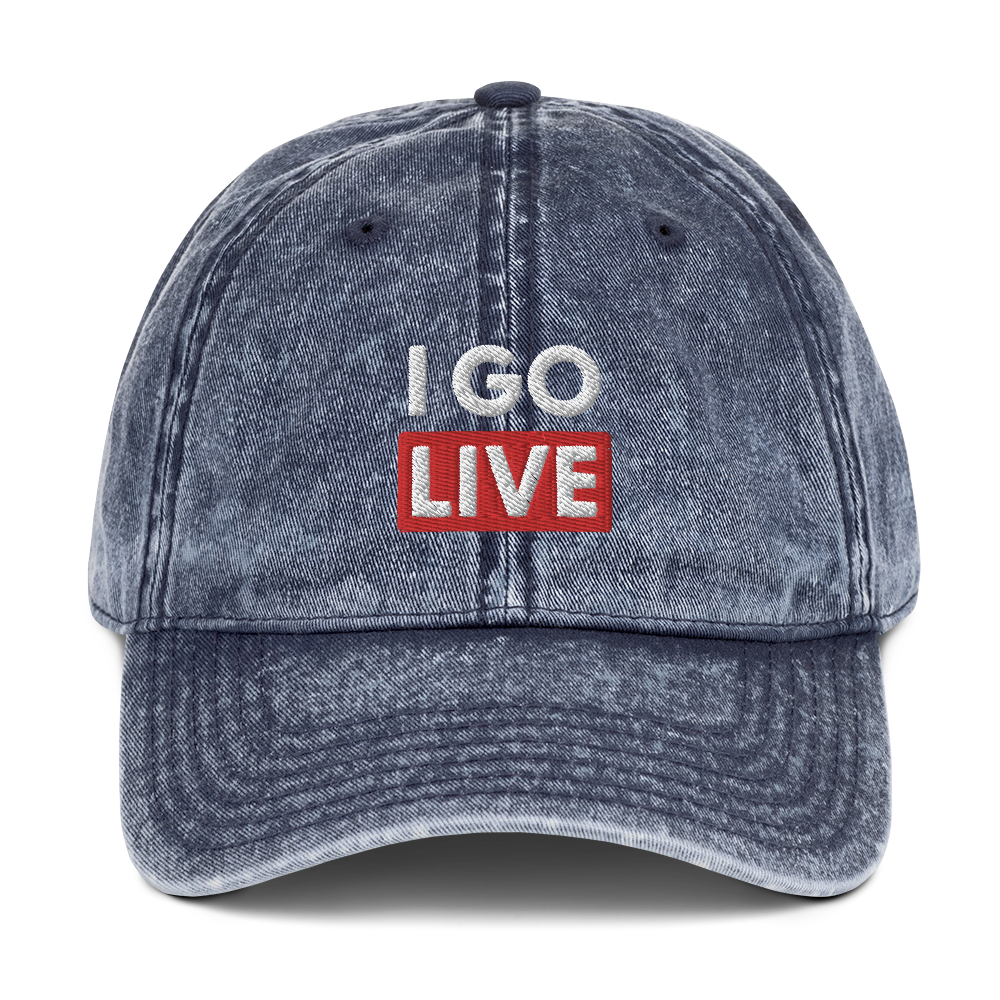 Vintage I GO LIVE Cotton Twill Cap