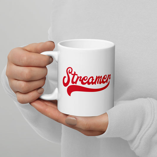 Red Glossy Streamer Mug (two sizes available)