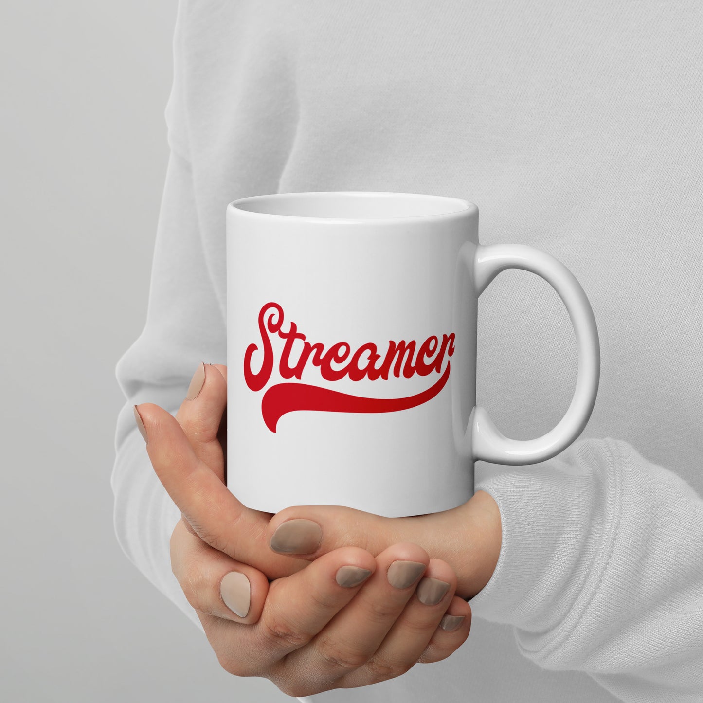 Red Glossy Streamer Mug (two sizes available)