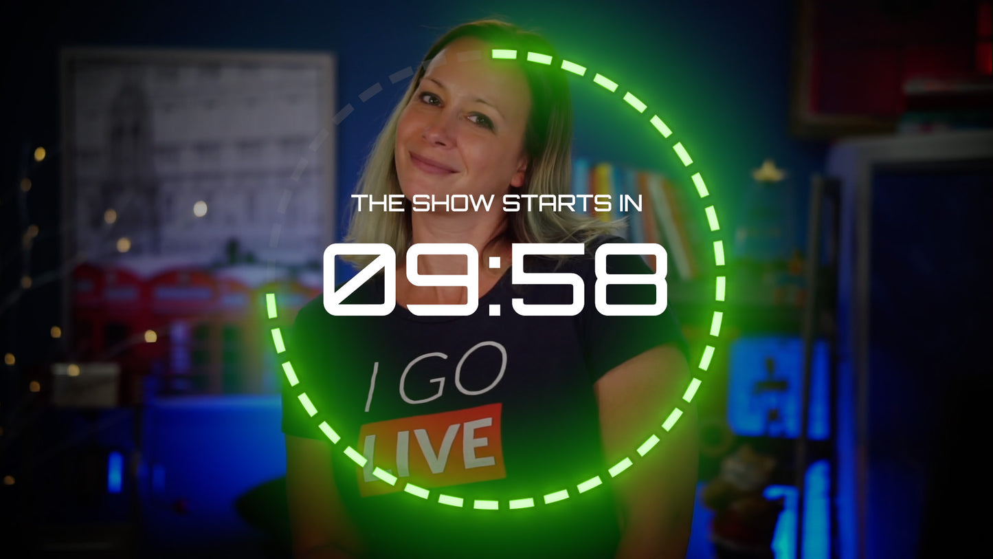 "Dashes of Light" Countdown Timer for OBS, Ecamm, and vMix