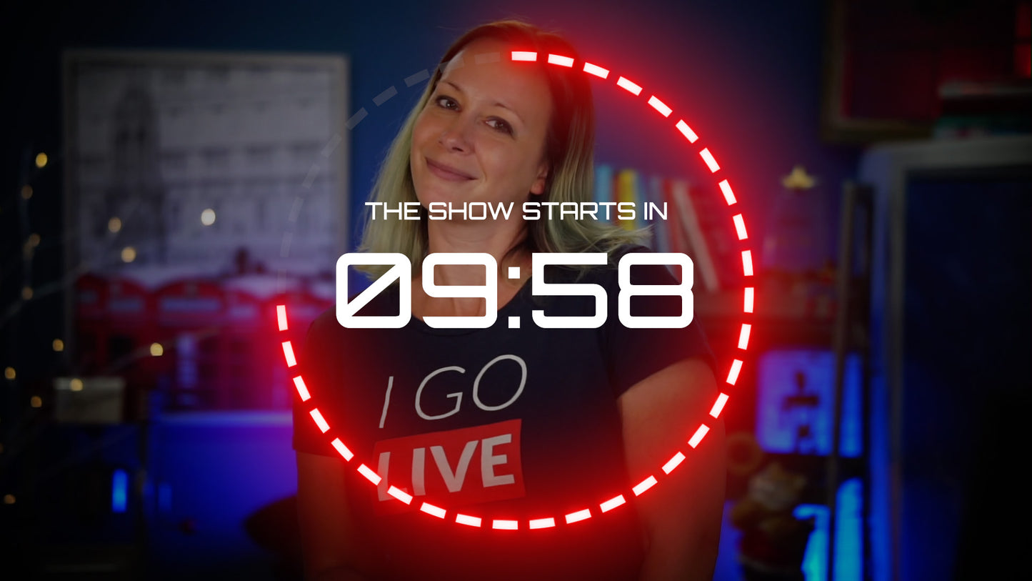 "Dashes of Light" Countdown Timer for OBS, Ecamm, and vMix