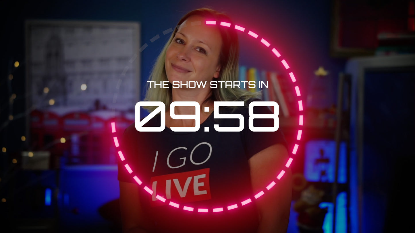 "Dashes of Light" Countdown Timer for OBS, Ecamm, and vMix