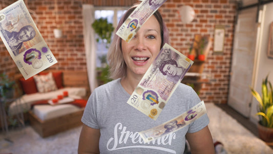 Falling Pounds animation with transparent background