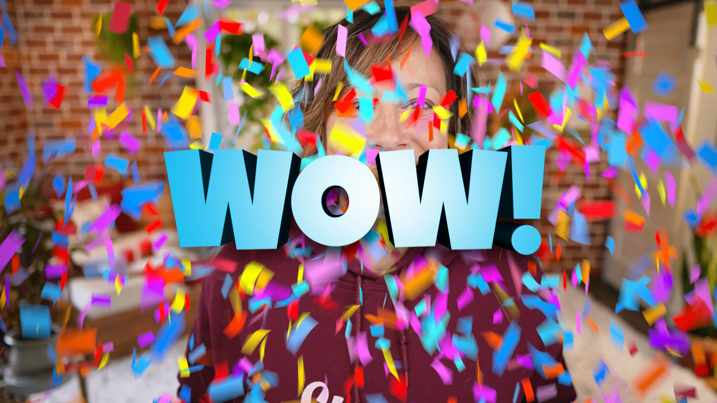 Confetti Reaction Overlays for OBS, Ecamm Live, vMix, and Evmux!