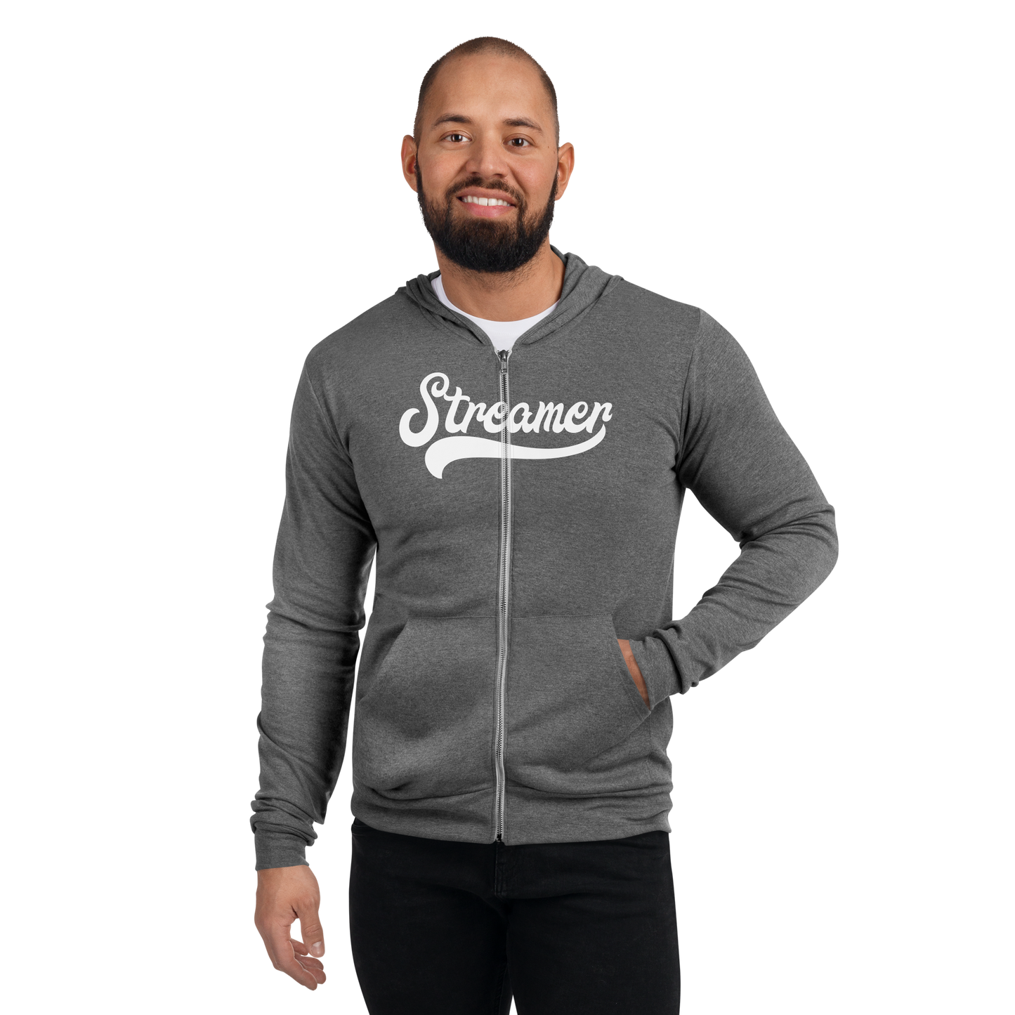 Unisex "Clean" Streamer zip hoodie