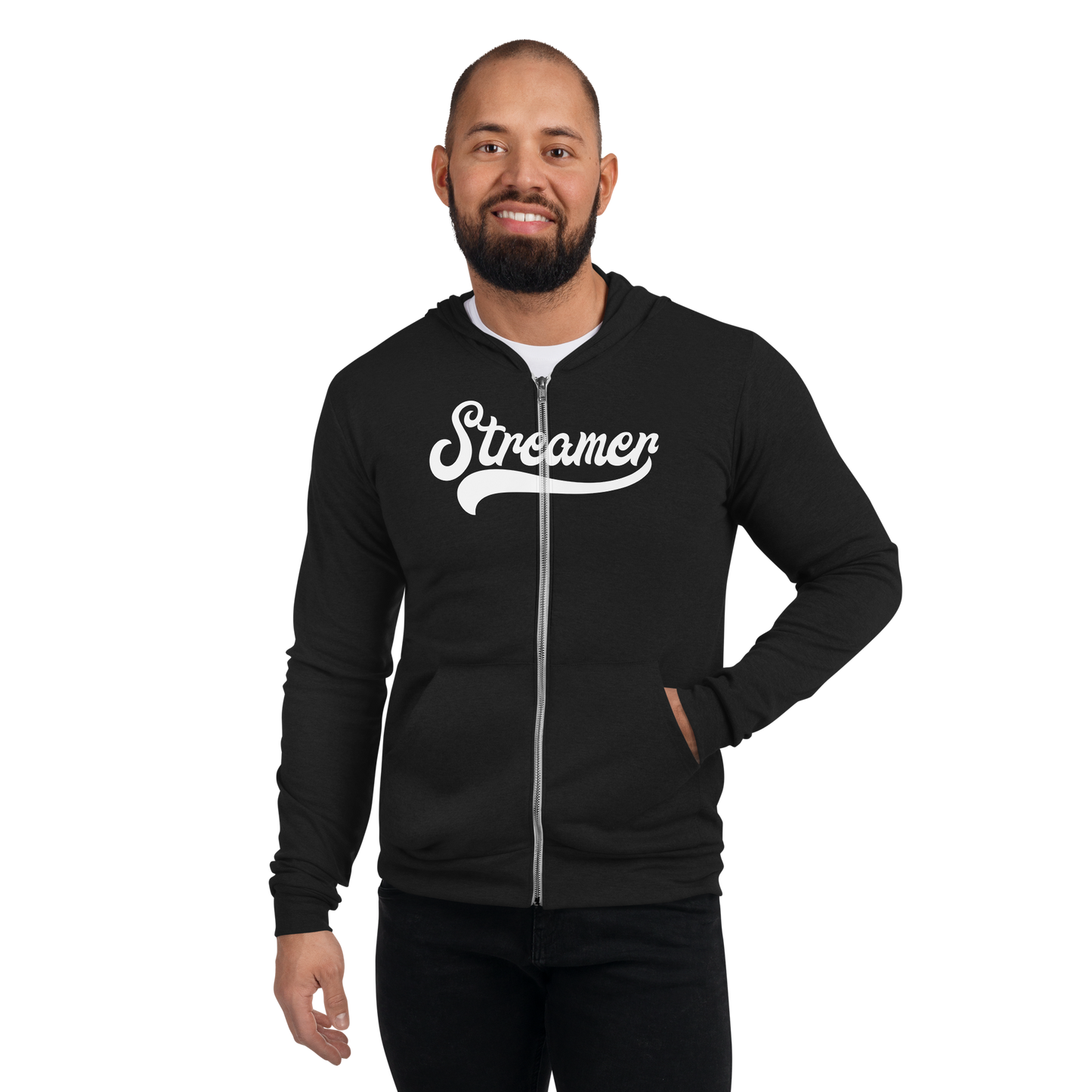 Unisex "Clean" Streamer zip hoodie