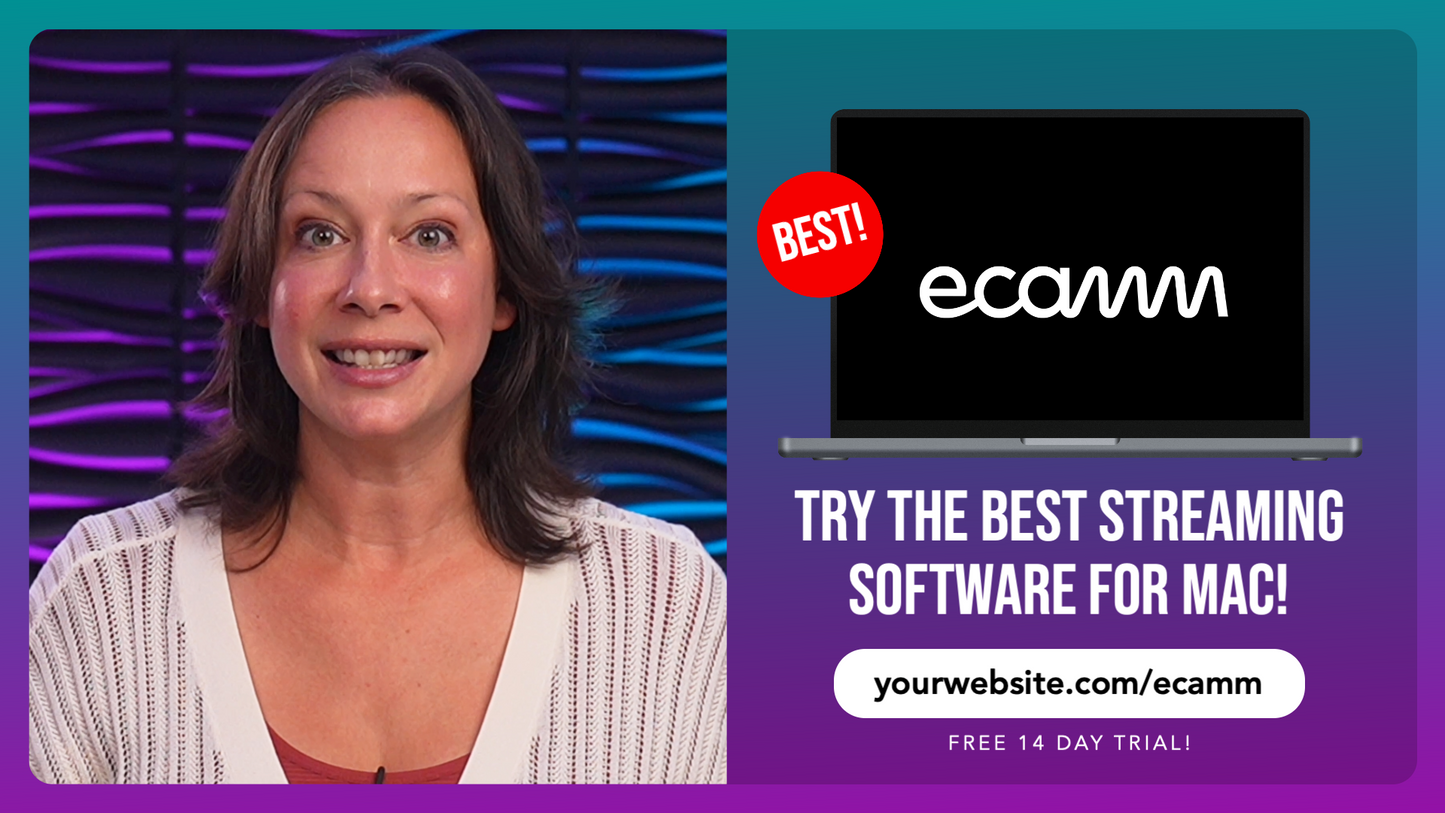 Customizable Call To Action Scenes for Ecamm Live
