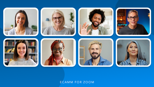 NEW! Customizable Ecamm for Zoom Profile (Borders Design) with 40 Scenes