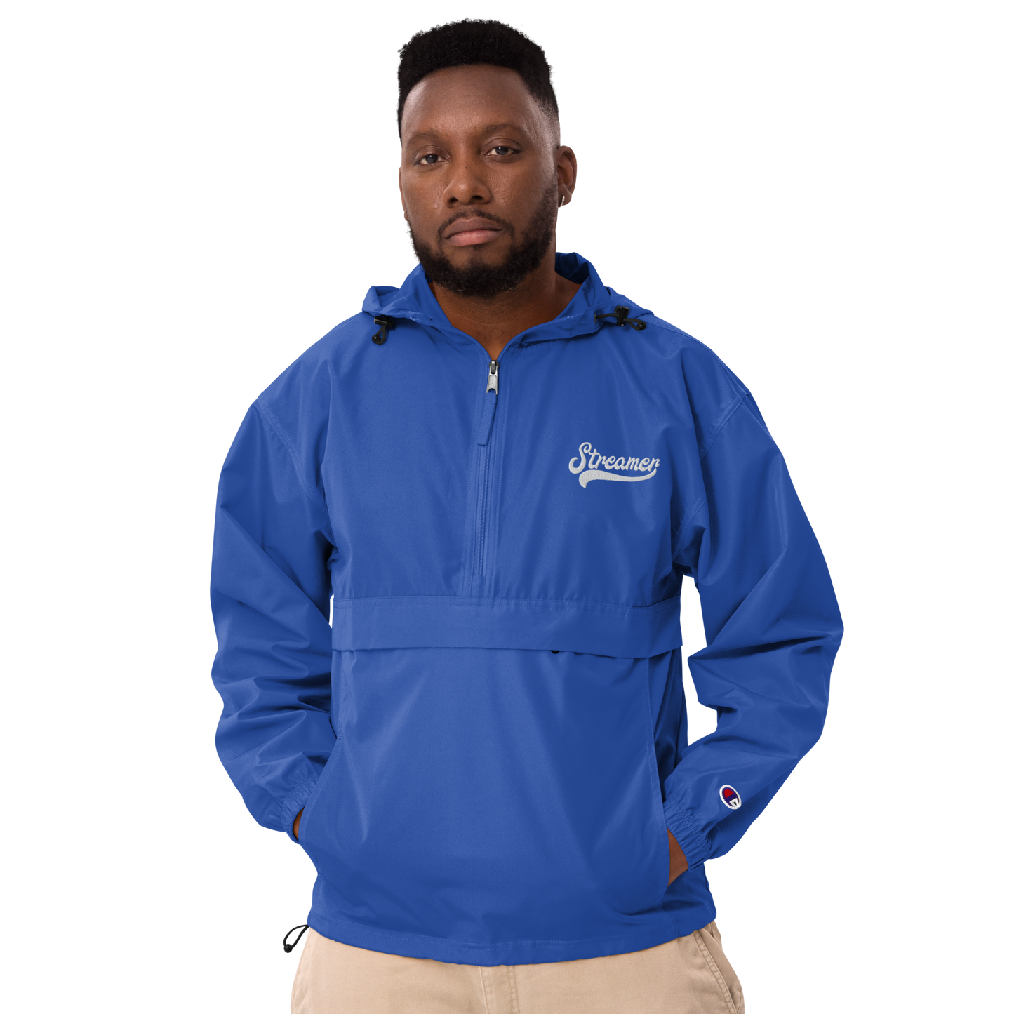 Embroidered Streamer Champion Packable Jacket