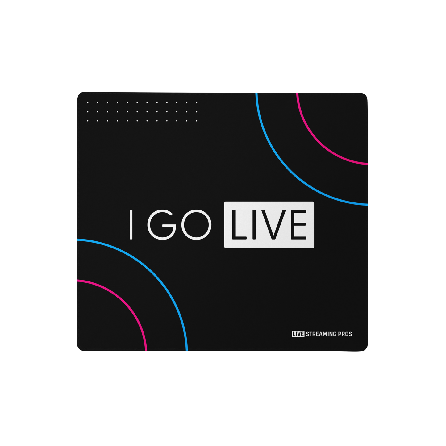 "I GO LIVE" Large Gaming/Streaming Mouse Pad